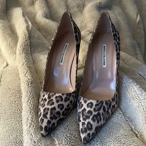 NIB Manolo Blahnik BB Leopard heels.